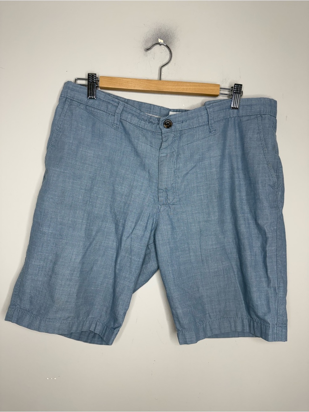 goodfellow linden blue shorts size 34 Chambray Denim Jeans Linen Old Navy j.crew